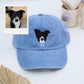 Custom Dog Embroidered Cap - Pet Portrait Personalized Accessory - Dog Owner Parent Gift