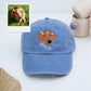 Custom Dog Embroidered Cap - Pet Portrait Personalized Accessory - Dog Owner Parent Gift