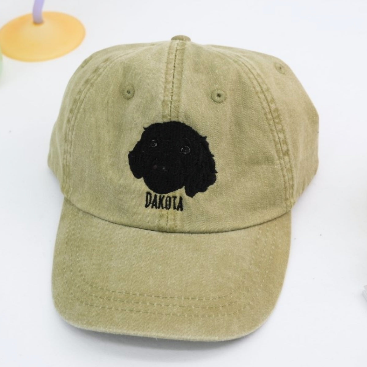 Custom Dog Embroidered Cap - Pet Portrait Personalized Accessory - Dog Owner Parent Gift