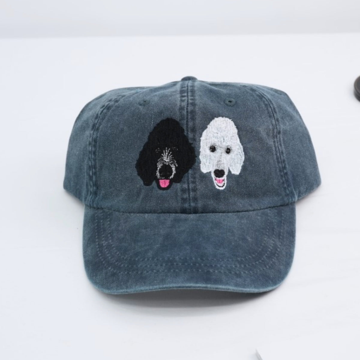 Custom Dog Face Embroidered Cap - Pet Portrait Personalized Dog Name Accessory - Dog Mom Dad Gift