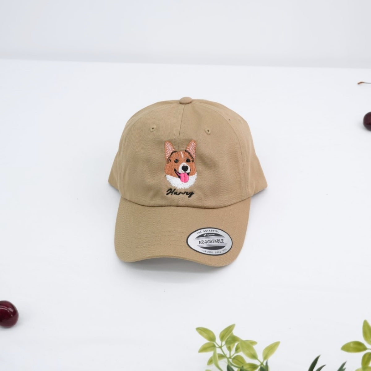 Custom Dog Photo Embroidered Cap - Pet Portrait Personalized Name Accessory - Dog Parent Lover Gift