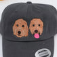 Custom Dog Photo Embroidered Cap - Pet Portrait Personalized Name Accessory - Dog Parent Lover Gift