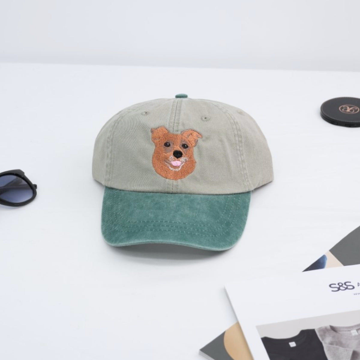 Custom Dog Portrait Embroidered Cap - Pet Parent Personalized Dog Lover Accessory - Dog Mom Dad Gift