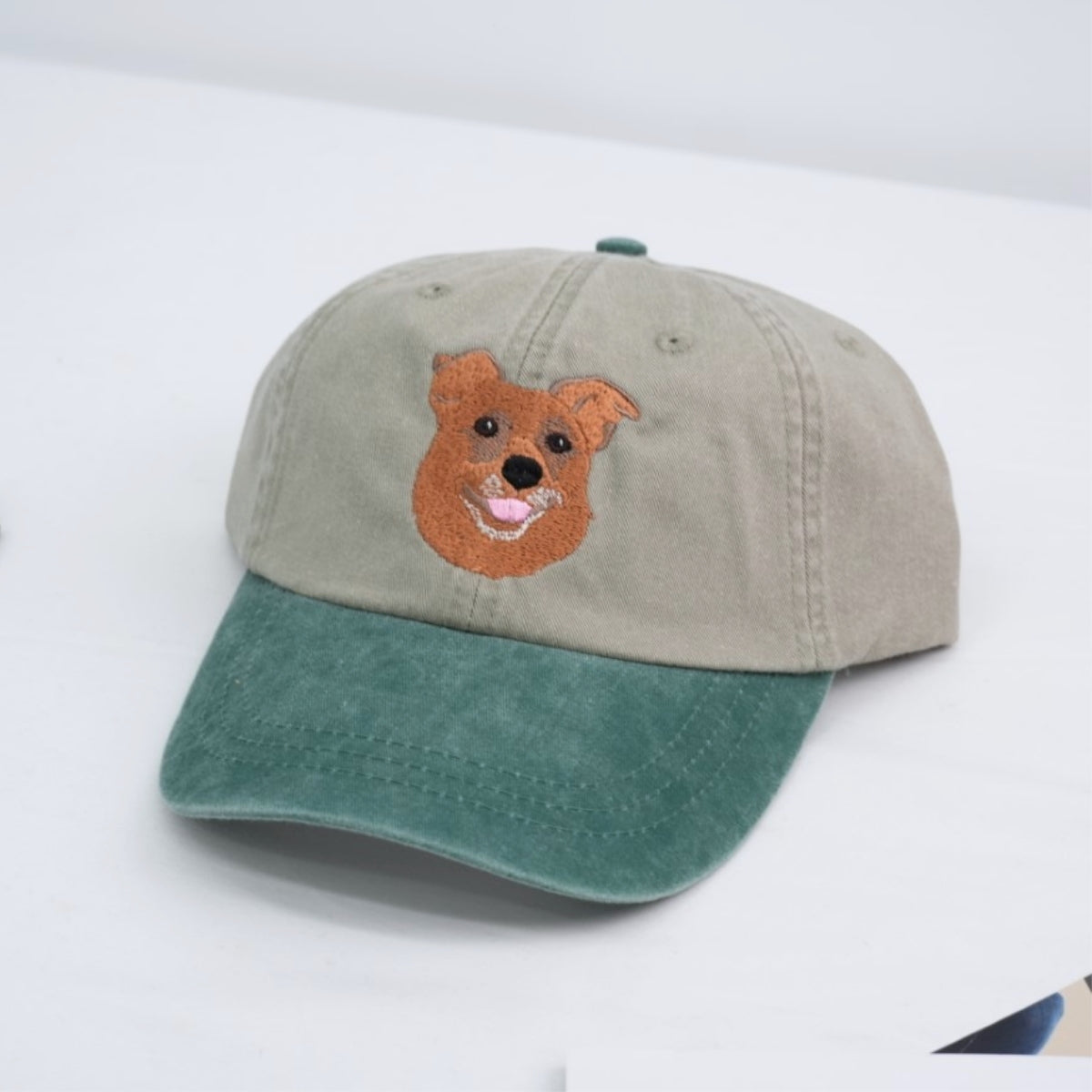 Custom Dog Portrait Embroidered Cap - Pet Parent Personalized Dog Lover Accessory - Dog Mom Dad Gift