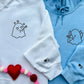 Custom Embroidered Ghost Angel Matching Hoodies for Couples