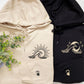 Custom Embroidered Sea Wave Sun And Moon Matching Hoodies for Couples