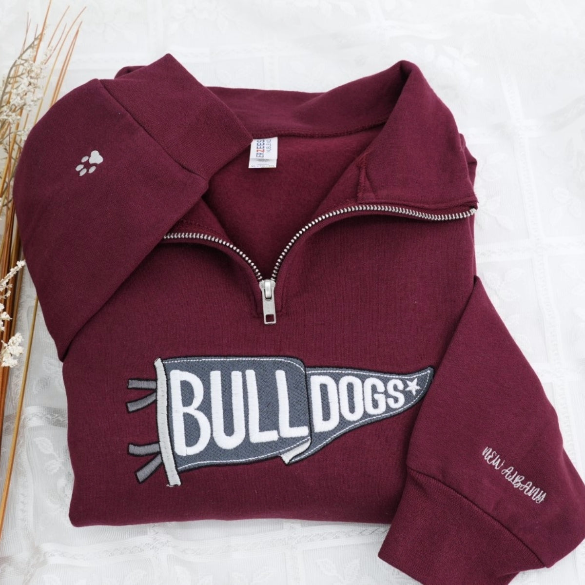 Team Spirit Quarter-Zip Sweatshirts - Custom School Sports Embroidered Apparel - Perfect Fan Gift