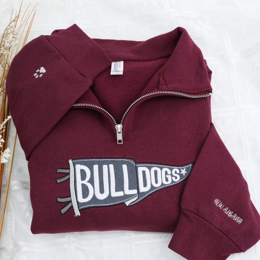 Team Spirit Quarter-Zip Sweatshirts - Custom School Sports Embroidered Apparel - Perfect Fan Gift