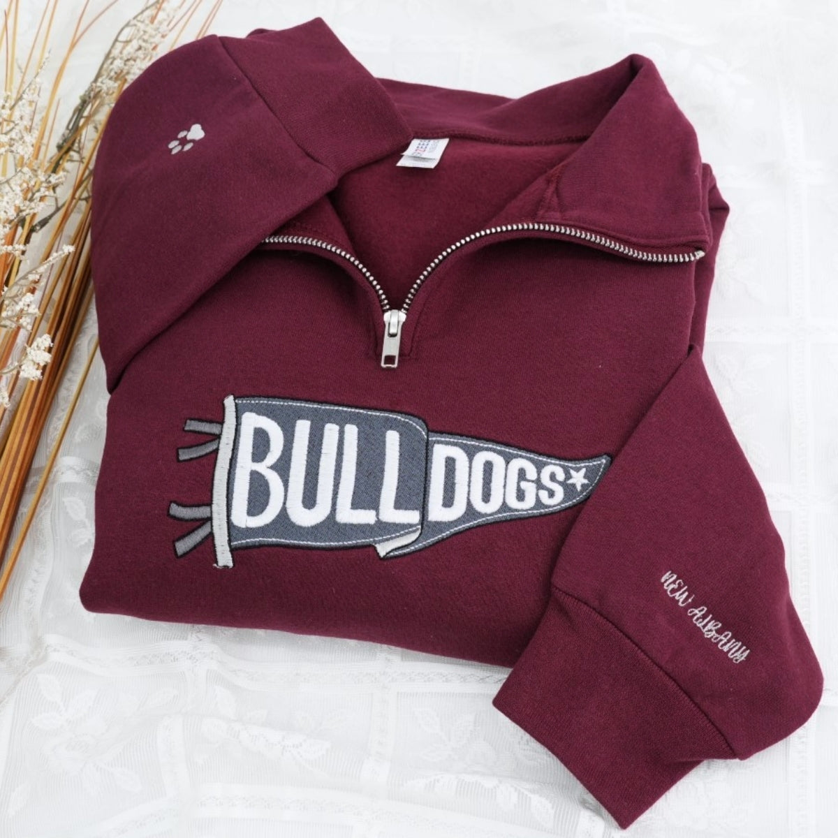 Team Spirit Quarter-Zip Sweatshirts - Custom School Sports Embroidered Apparel - Perfect Fan Gift