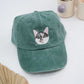 Custom Cat Face Embroidered Cap - Pet Parent Personalized Cat Name Accessory - Cat Mom Dad Gift