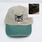 Custom Cat Face Embroidered Cap - Pet Parent Personalized Cat Name Accessory - Cat Mom Dad Gift