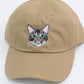 Custom Cat Portrait Embroidered Cap - Pet Parent Personalized Cat Names Accessory - Cat Mom Dad Gift