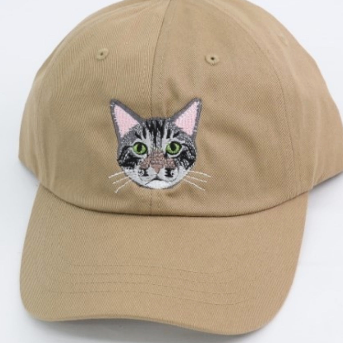Custom Cat Portrait Embroidered Cap - Pet Parent Personalized Cat Names Accessory - Cat Mom Dad Gift