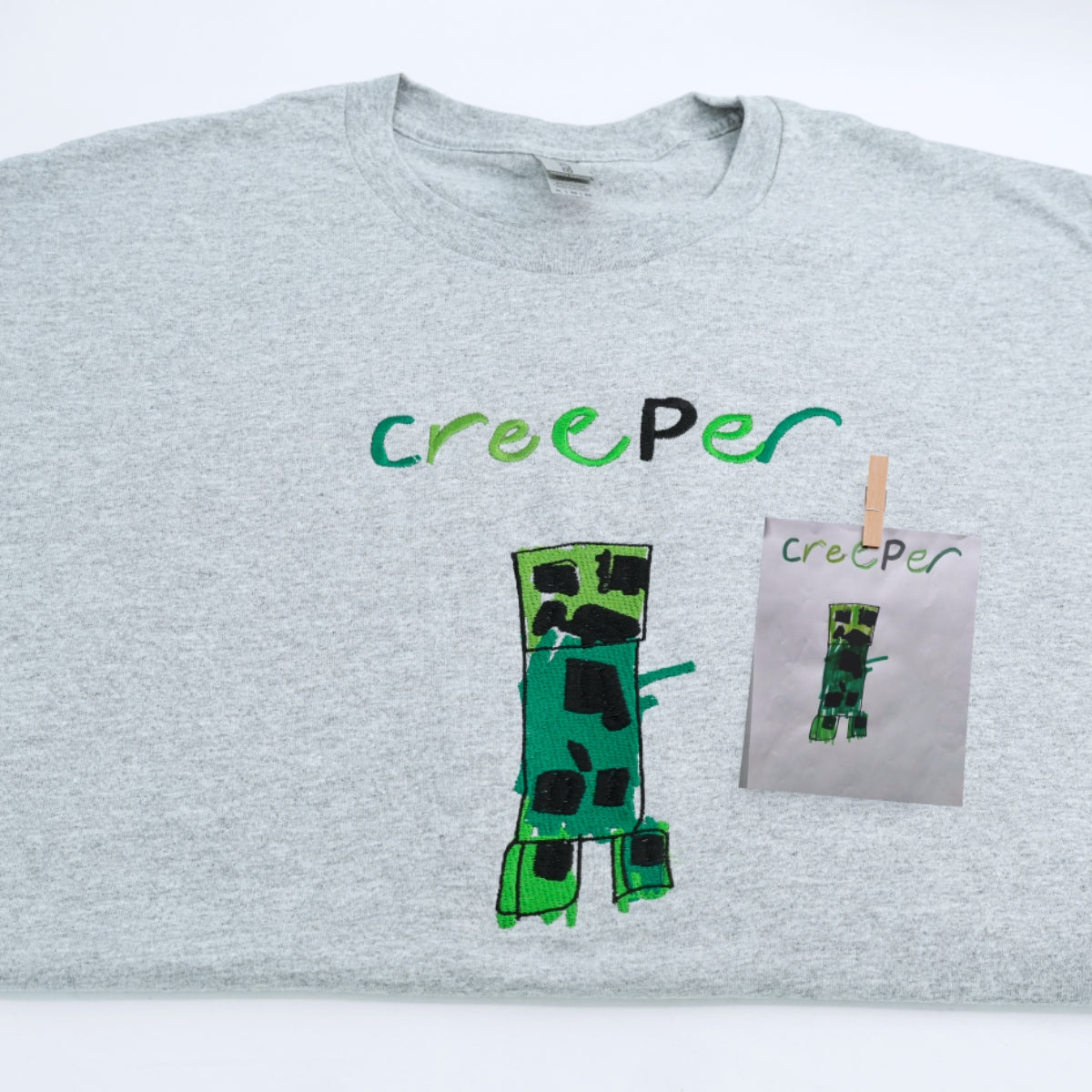 Custom Child Drawing Embroidered Sweatshirts - Simple Kids Artwork to Embroidery - Sweet Family Keepsake