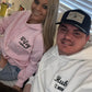 Custom Couple Matching Hubby and Wifey Embroidered Hoodie