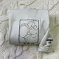 Custom Couple Portrait Hoodies - Photo to Line Art Embroidery - Personalized Matching Relationship Gift