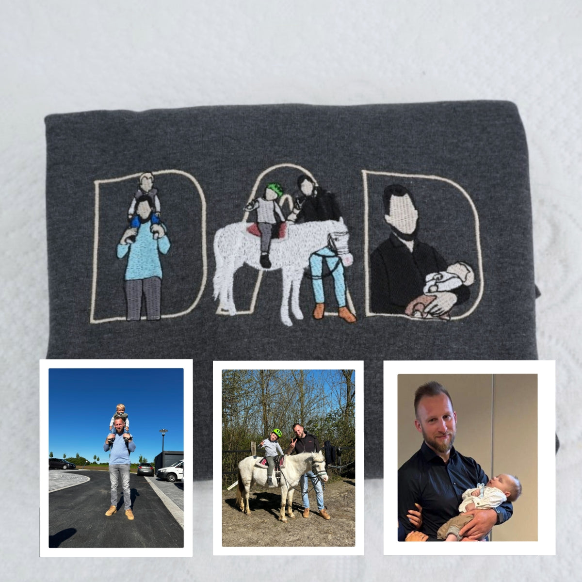 Custom Dad Hoodies - Family Bonding Embroidered Sweatshirts with Initials - Perfect Personalized Father Gift