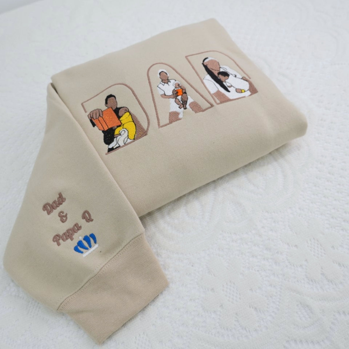 Custom Dad Hoodies - Family Bonding Embroidered Sweatshirts with Initials - Perfect Personalized Father Gift