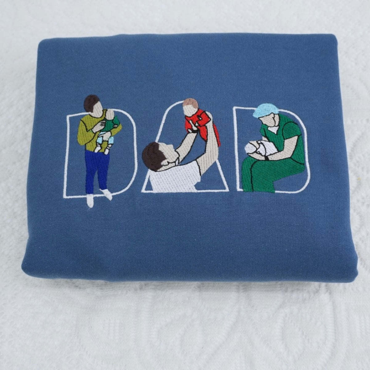 Custom Dad Hoodies - Family Bonding Embroidered Sweatshirts with Initials - Perfect Personalized Father Gift