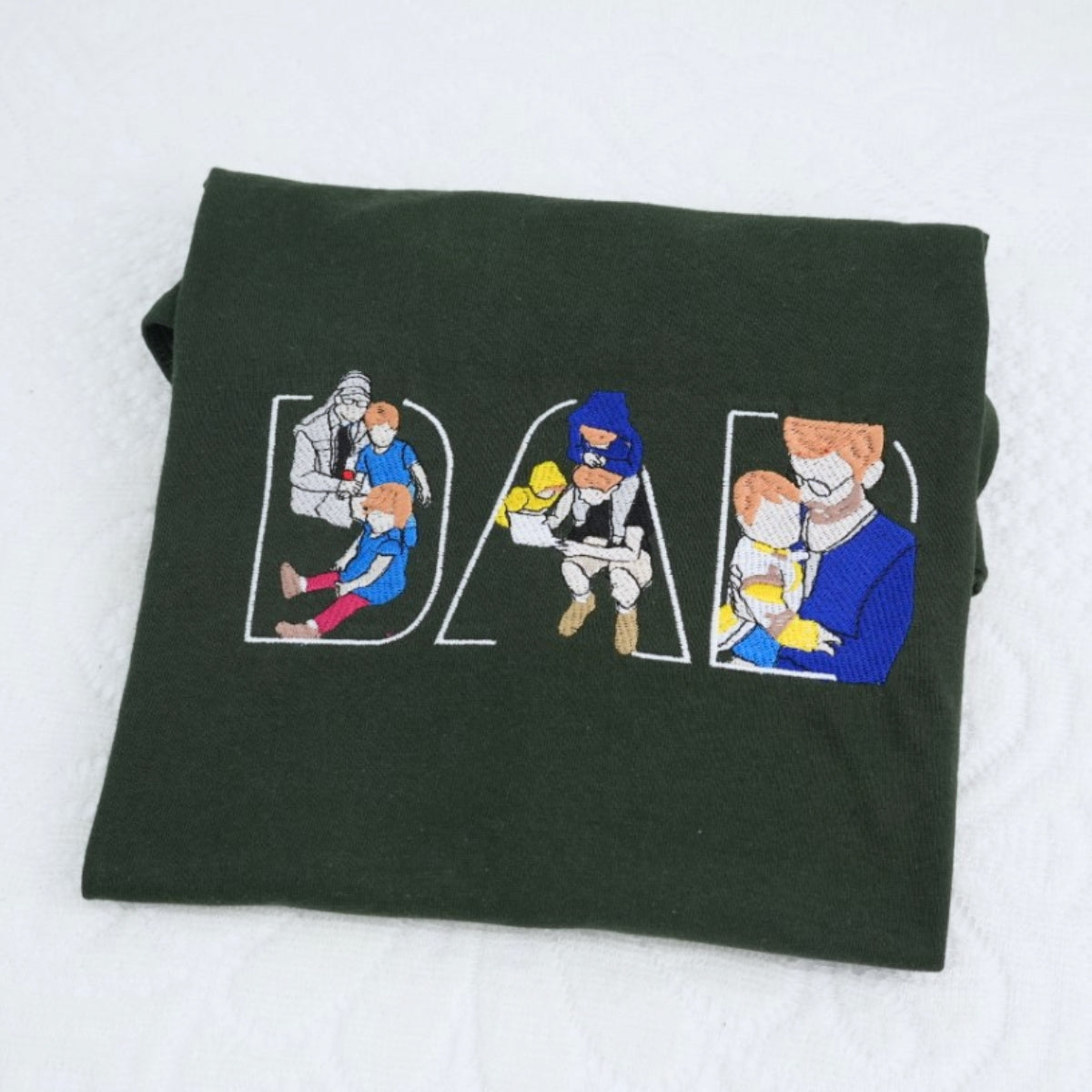 Custom Dad Hoodies - Family Bonding Embroidered Sweatshirts with Initials - Perfect Personalized Father Gift