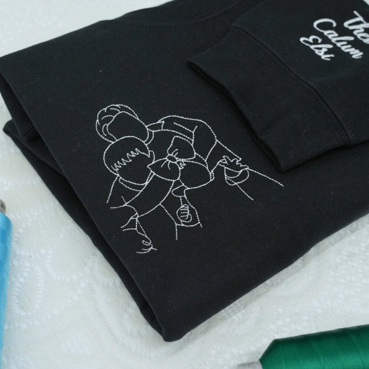 Custom Daddy Hoodies - Personalized Father Embroidered Sweatshirts - Perfect Father's Day Gift