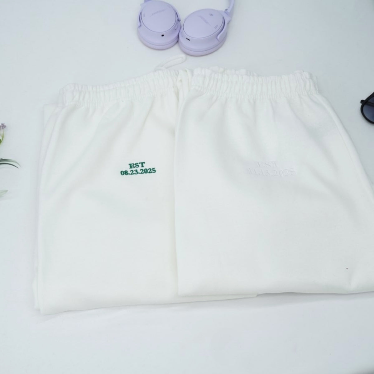 Custom Date Sweatpants - Halloween Embroidered Special Date Sweatpants - Anniversary Halloween Gift