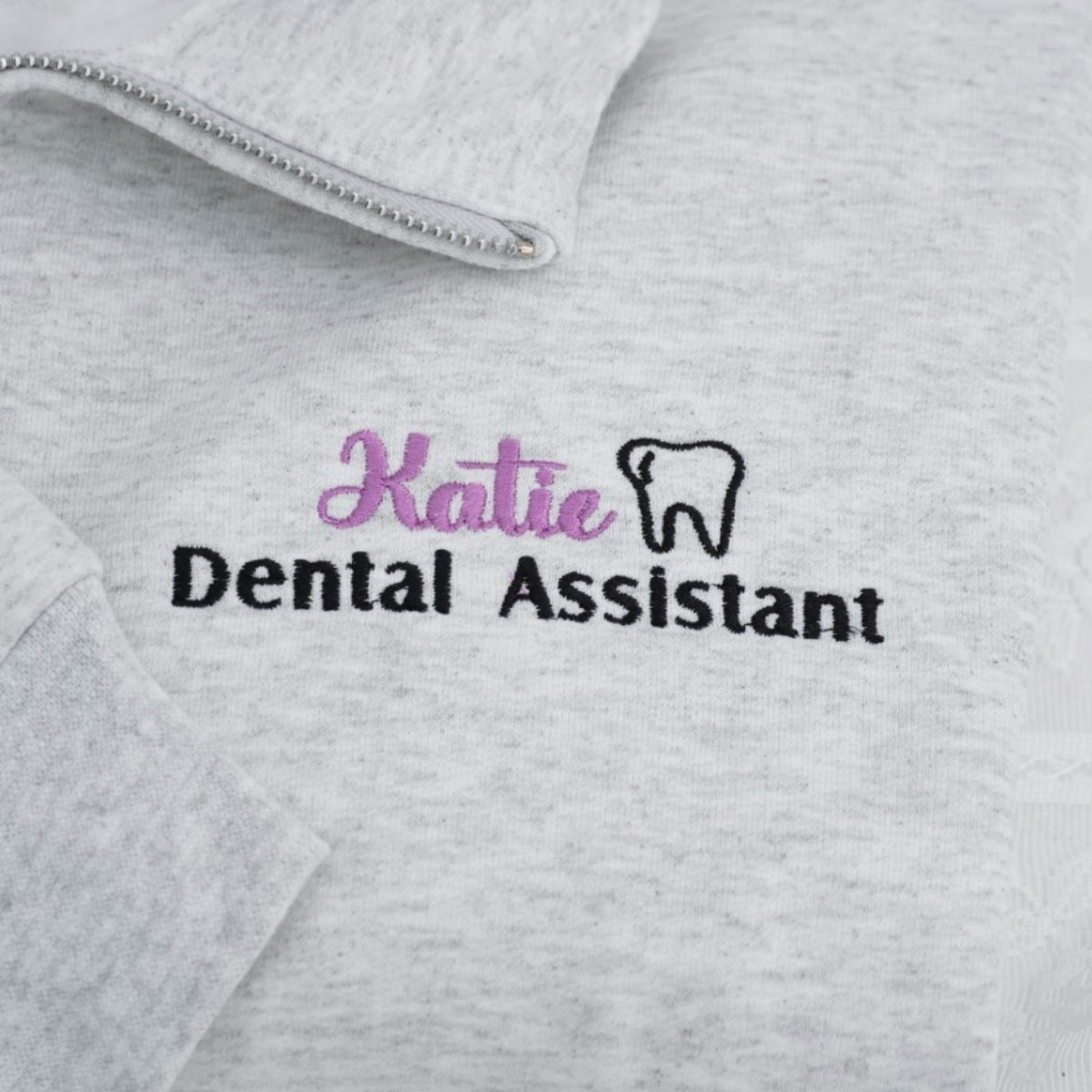 Custom Dental Assistant Quarter Zip | Personalized Healthcare Embroidered - Dental Professional Gift