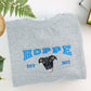 Custom Dog Portrait Varsity Hoodies - Personalized Dog Name Embroidered Sweatshirts - Dog Mom Gift