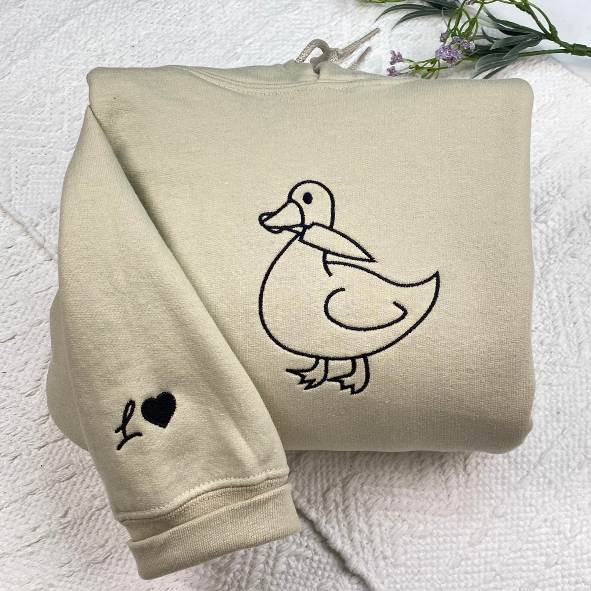 Custom Embroidered Duck Duck Goose Matching Hoodies for Couples