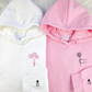 Custom Embroidered Flower Bouquet Matching Hoodies for Couples