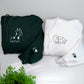 Custom Embroidered Giraffe and Turtle Matching Hoodies for Couples