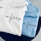 Custom Embroidered Heartbeat Matching Hoodies for Couples