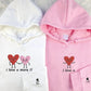 Custom Embroidered I Love You More Matching Hoodies for Couples