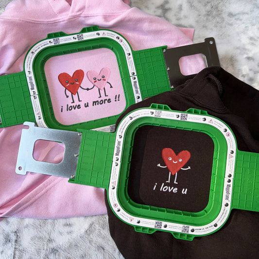 Custom Embroidered I Love You More Matching Hoodies for Couples