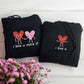 Custom Embroidered I Love You More Matching Hoodies for Couples