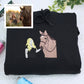 Custom Horse Photo Hoodies - Personalized Rider Horse Embroidered Sweatshirts - Perfect Equestrian Gift