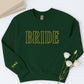 Custom Initials Bride Sweatshirt - Personalized Wedding Embroidered Apparel - Perfect Bridal Gift