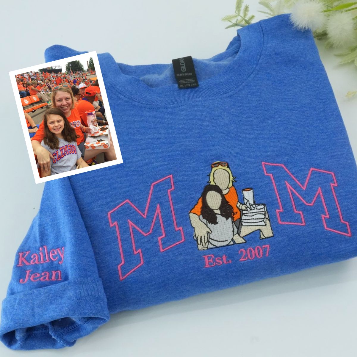 Custom Mama Hoodies - Multi Child Family Embroidered Sweatshirts - Perfect Mother Gift with Kids Names