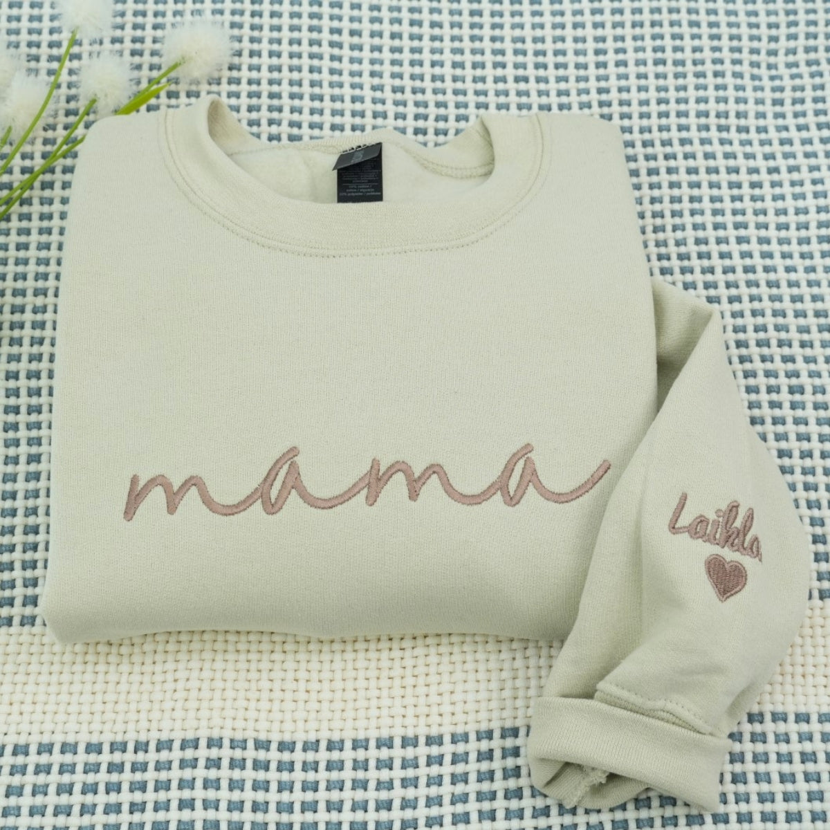 Custom Mama Sweatshirts - Script Embroidered Hoodies - Perfect Minimalist Mother Gift