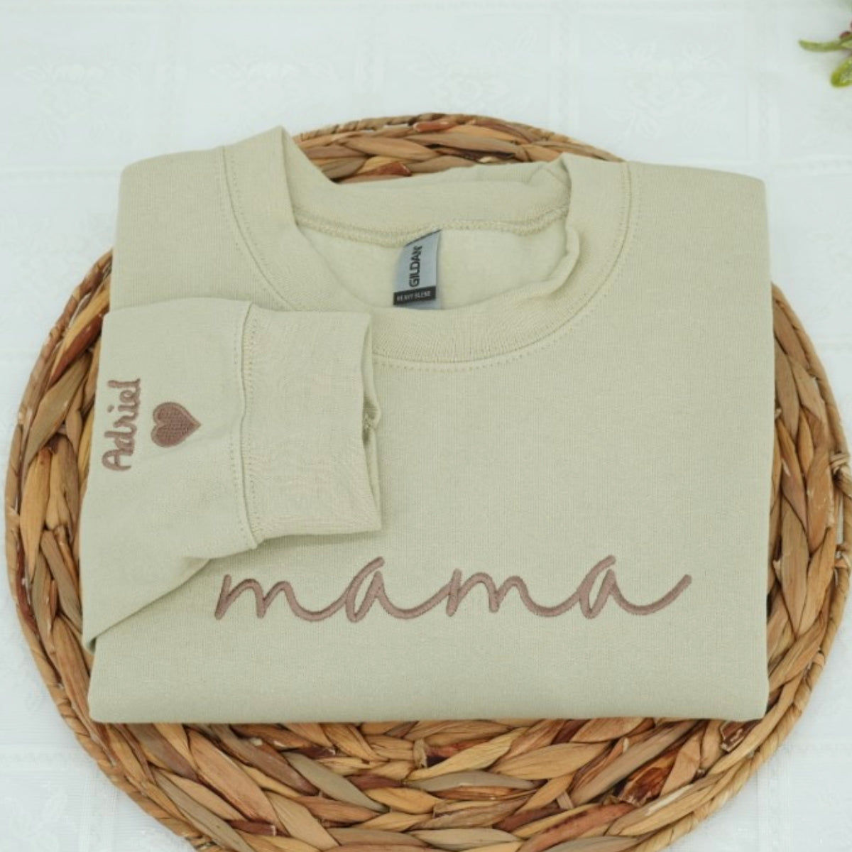 Custom Mama Sweatshirts - Script Embroidered Hoodies - Perfect Minimalist Mother Gift