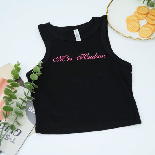 Custom Mrs Tank Top - Personalized Embroidered Bride Pajamas - Bridal Shower Engagement Gift