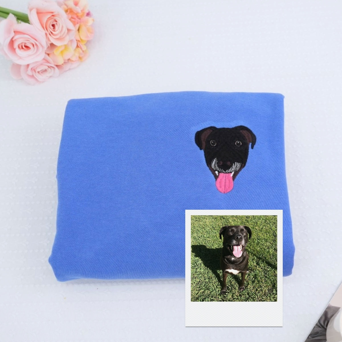 Custom Multi Pet Portrait Hoodies - Two Dog Embroidered Sweatshirts - Personalized Pet Names Gift - Perfect Dog Mom Dad Multi-Pet Family