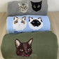 Custom Multiple Cat Portrait Hoodies - Personalized Multi Pet Embroidered Sweatshirts - Cat Parent Gift