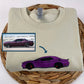 Custom Muscle Car Embroidered Sweatshirts - Photo to Embroidery Vehicle Portraits - Car Enthusiast Gift