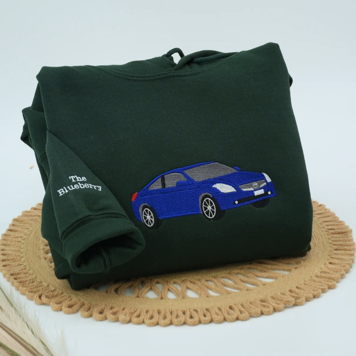 Custom Muscle Car Embroidered Sweatshirts - Photo to Embroidery Vehicle Portraits - Car Enthusiast Gift