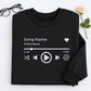 Custom Music Player Hoodies - Your Song Embroidered Sweatshirts - Music Lover Gift