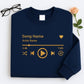 Custom Music Player Hoodies - Your Song Embroidered Sweatshirts - Music Lover Gift