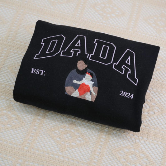 Custom Papa Hoodies - Personalized Grandpa Embroidered Sweatshirts - Perfect Father's Day Gift