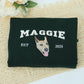 Custom Pet Portrait Embroidered Hoodies - Personalized Varsity Dog Face Sweatshirts - Perfect Pet Parent Gift