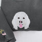 Custom Pet Portrait Hoodies - Dog Face Embroidered Sweatshirts - Personalized Pet Memorial Gift with Names